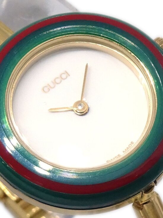 Gucci 11/12.2 Change Bezel Chameleon Quartz Watch SS 187112 main image 10
